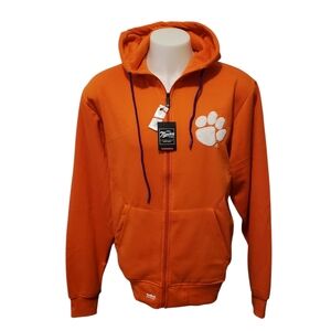 Clemson Tigers Orange Full Zip Hoodie Sweatshirt Franchise Club Apparel Size XL